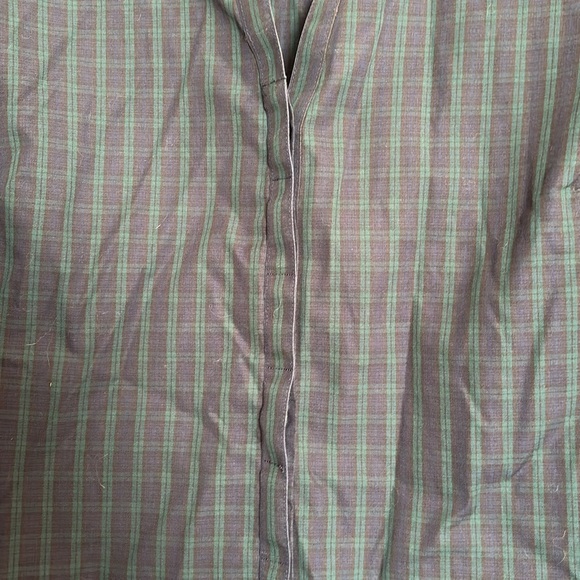 L.L. Bean women’s blue plaid long sleeve button down shirt size medium petite - Picture 3 of 8